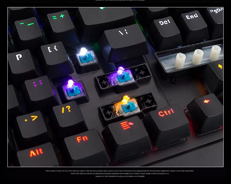 GameSir GK100 One Hand Mechanical Keyboard Black