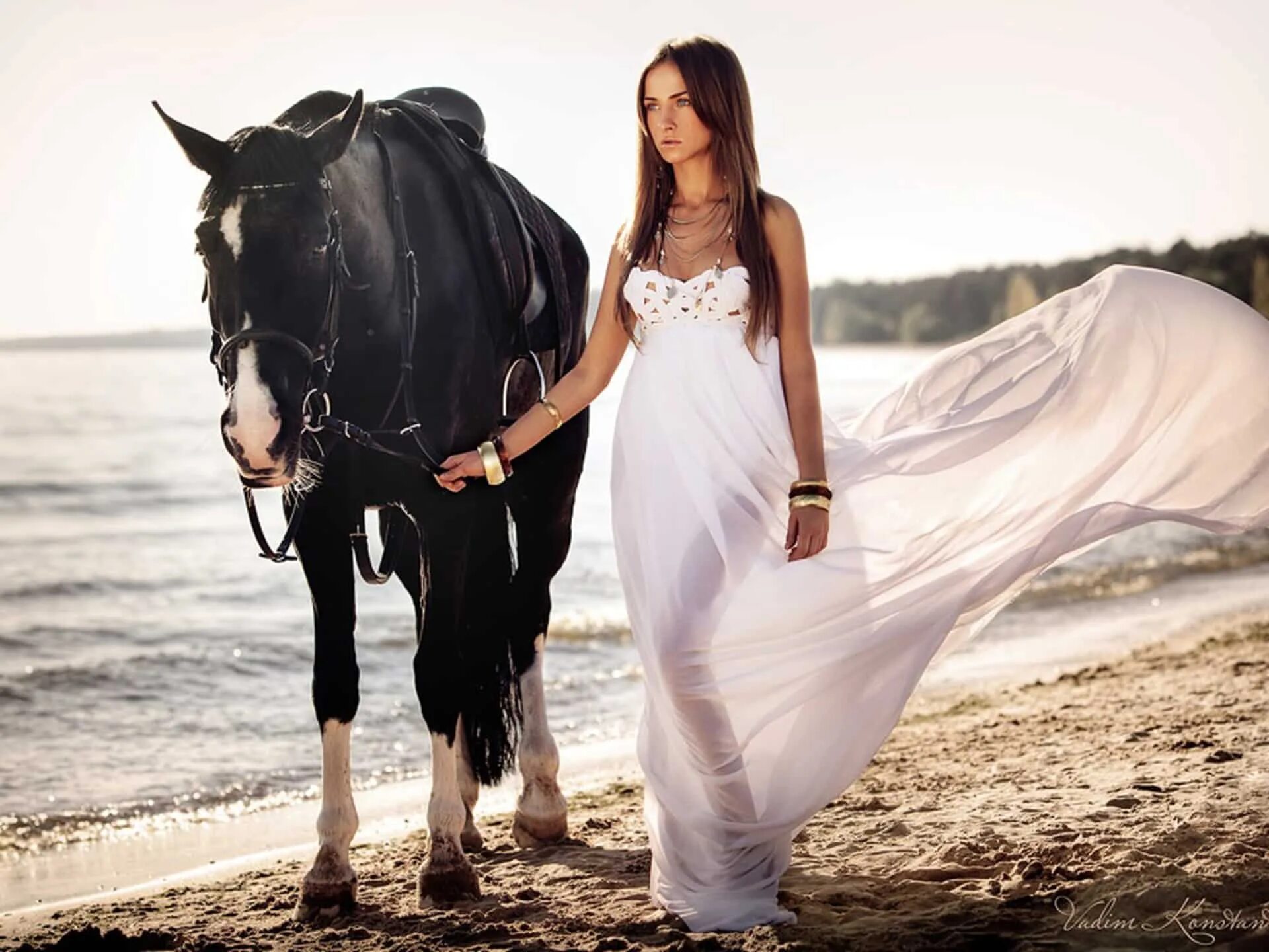 Девки и лошади. Фотосессия с лошадьми. Девушка на коне. Девушка в платье на коне. Фотосессия с лошадью на море.