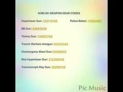 Roblox gear id