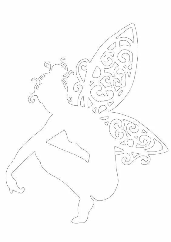 Феи из бумаги шаблоны для вырезания. Вытынанка. фея трафарет для вырезания. вытынанка фея. трафарет феи на окно.
