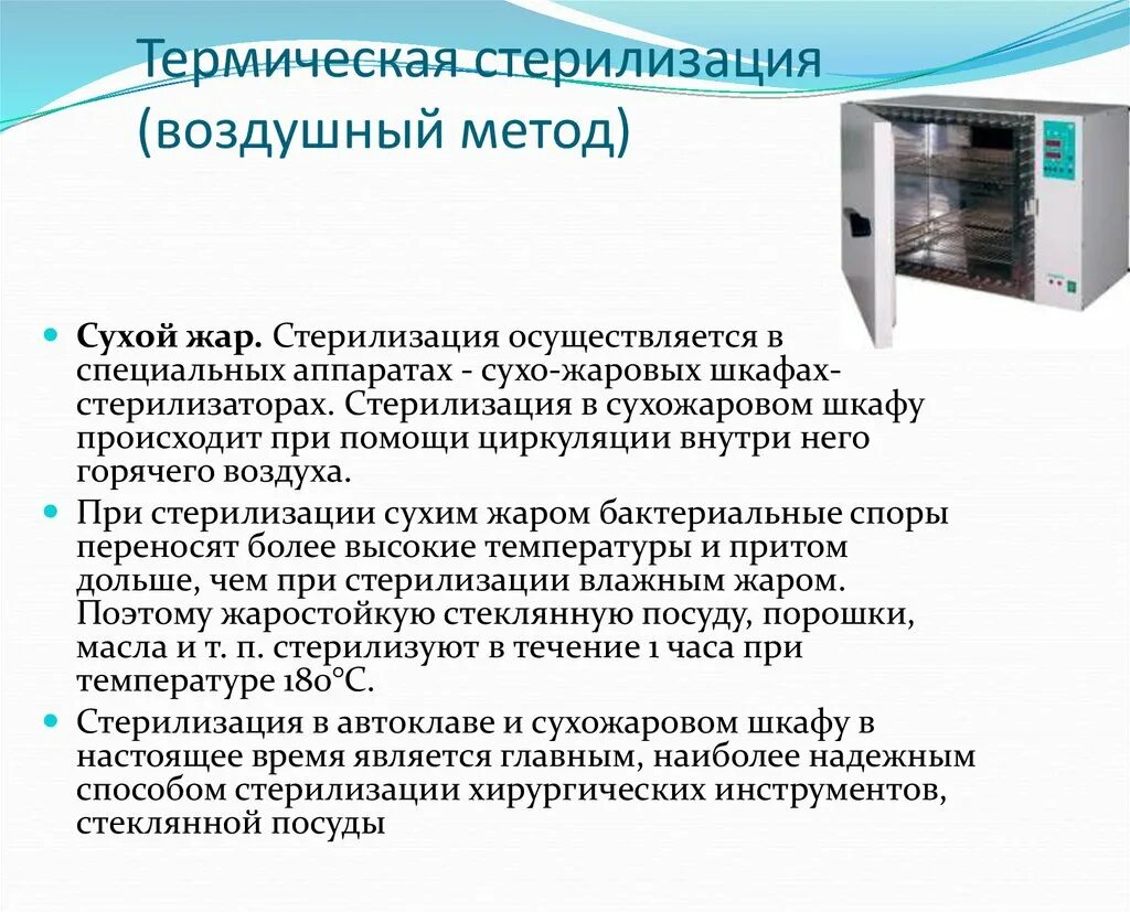 Стерилизация в сухожаре