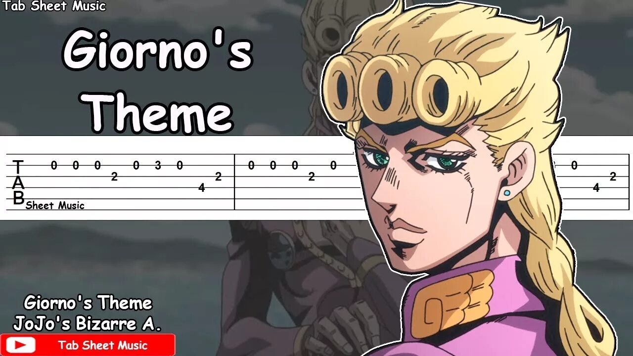 Джоджо Джорно опенинг. Jojo Джорно Джованна тема. Джоджо Golden Wind на гитаре. Giorno Giovanna Theme табы. Giorno s theme