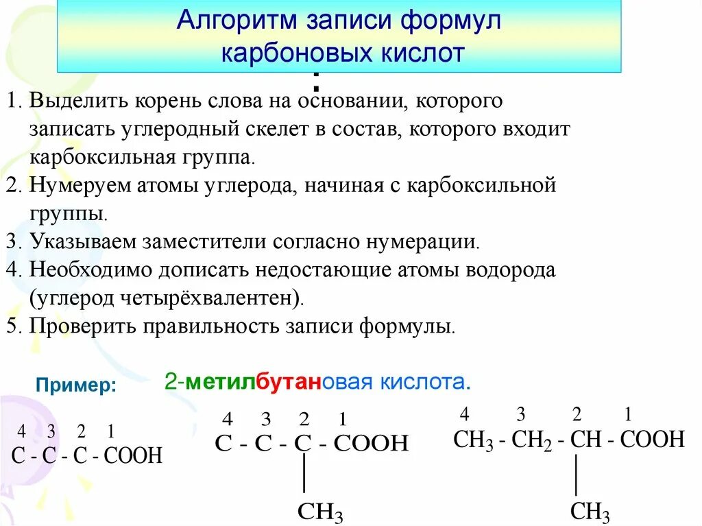 Кислоты с 4 атомами углерода