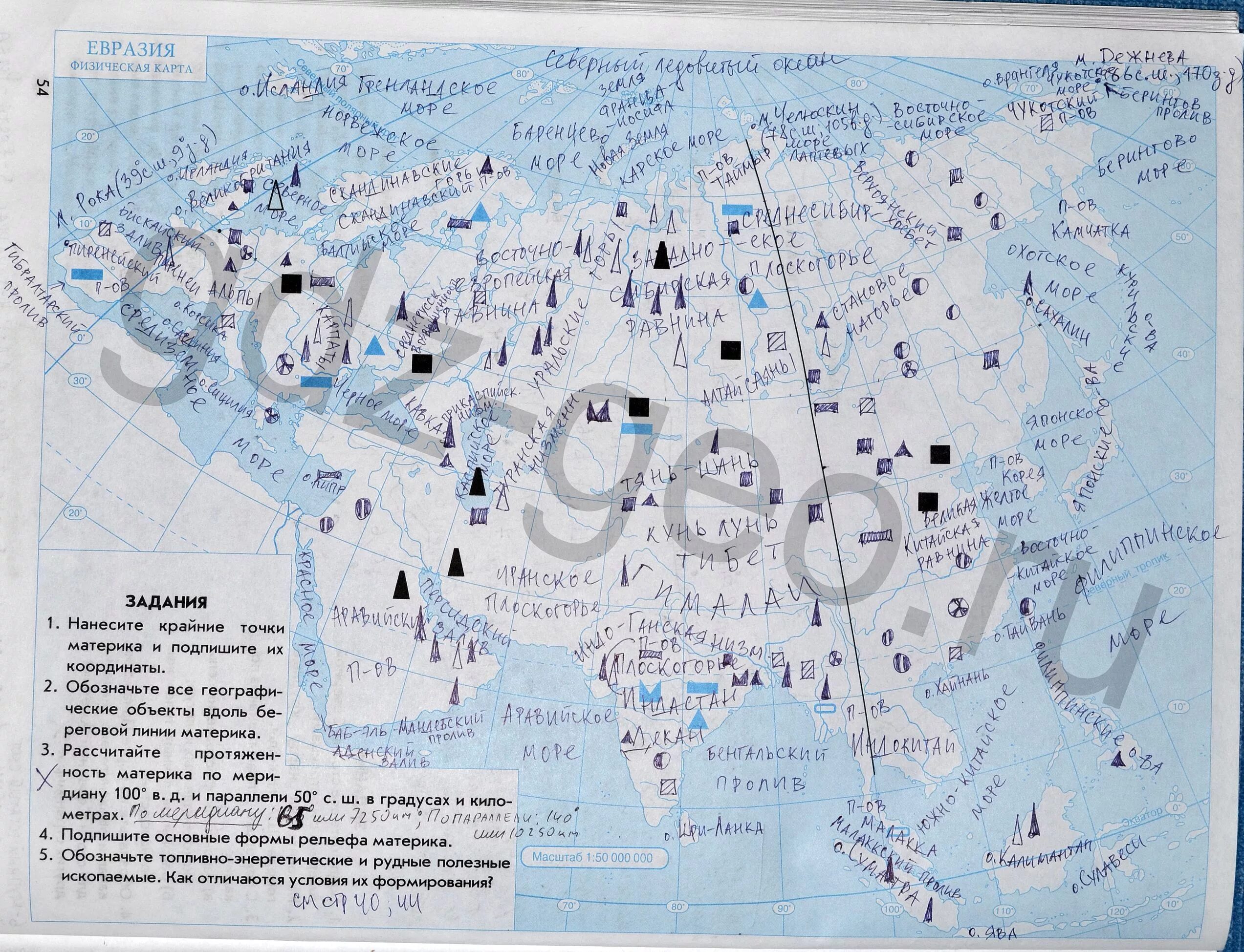 Карта евразии заполненная. Евразия физическая карта 7 класс контурные карты. Карта Евразии 7 класс география контурные карты.