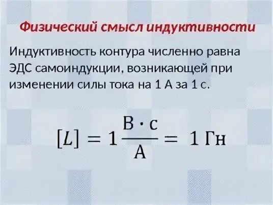 Индуктивность контура равна