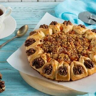 Пирог с курагой и орехами рецепт