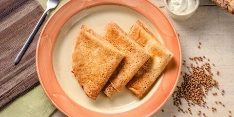 Гречневые блины с молоком