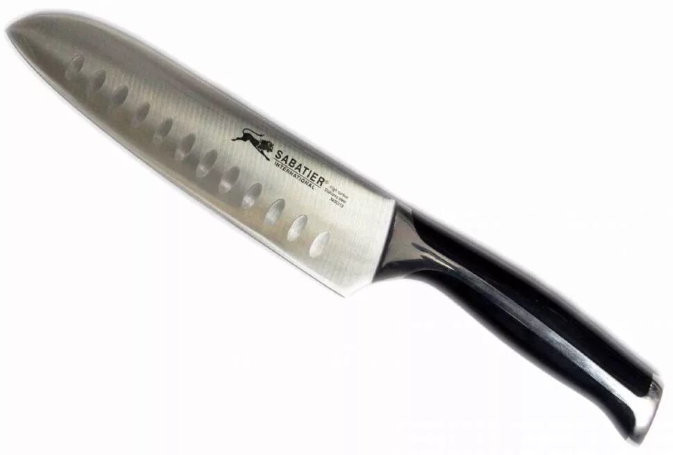 Озон купить ножи кухонные. Sabatier ножи интернационал. Santoku Knife сантоку нож кухонный. Нож сантоку Blaupunkt. Sabatier International High Carbon Stainless Steel x40cr13 нож.