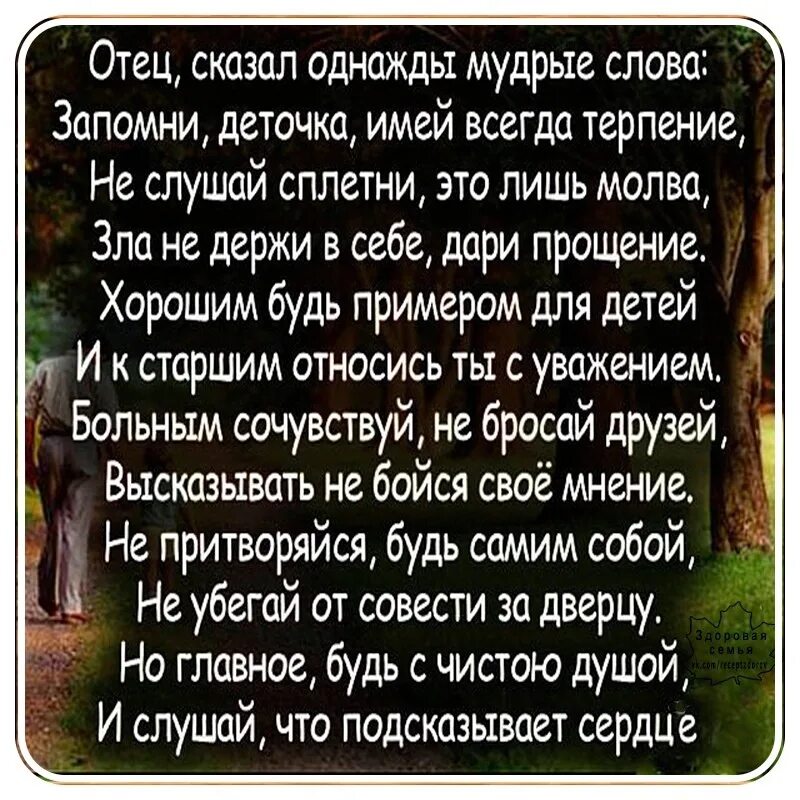 Однажды мне сказал отец. Отец сказал однажды Мудрые слова. Мудрые слова для дочери. Умные слова для дочери. Мудрые слова про папу.