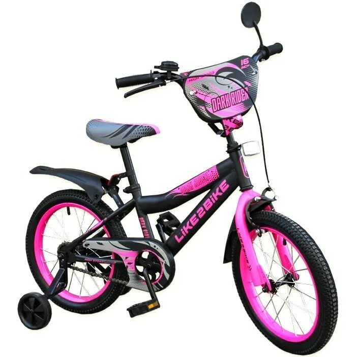 Велосипед детский от 2х. Like2bike dark rider 20. чёрно розовый велосипед. велосипед черный с розовым. 16 дюймов велосипед и райдер.