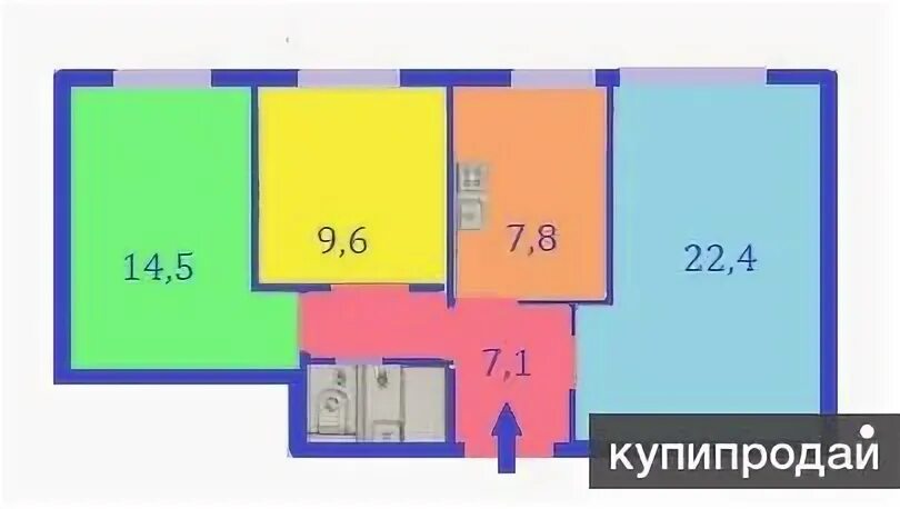 64 м2