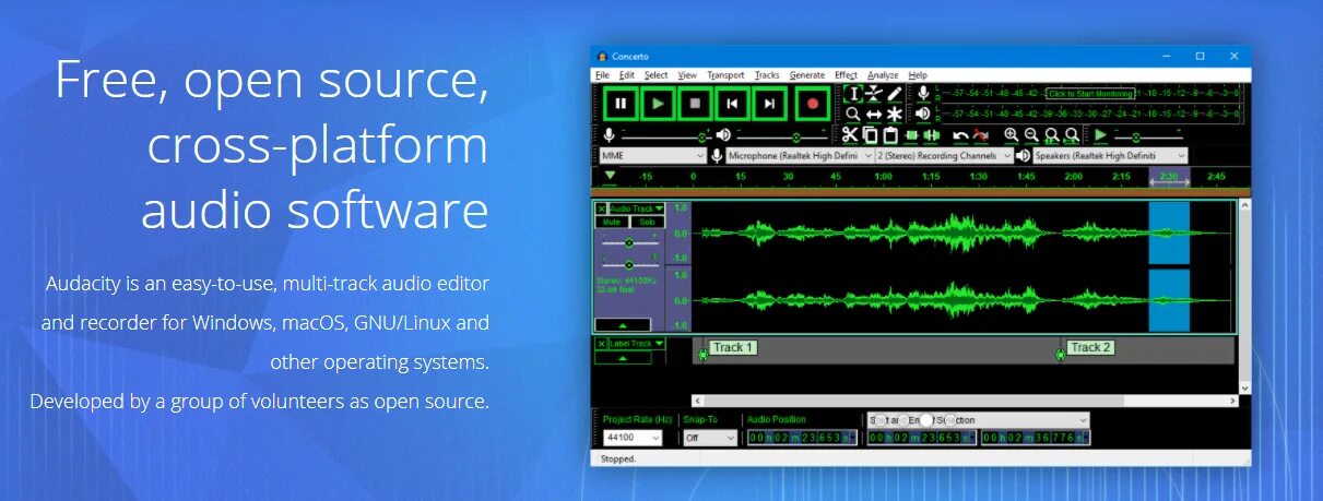 Audio Recorder Linux. Аудиопрограмма. Voice Recorder program.