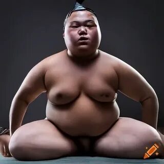 Photo of a black sumo wrestler 