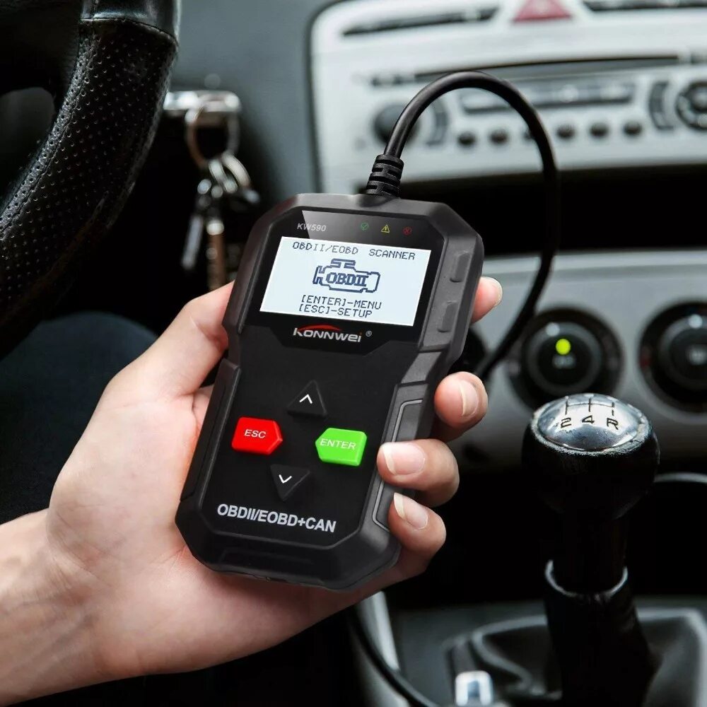 Сканер диагностики ошибок автомобиля. Konnwei kw590. автосканер konnwei kw590. диагностический сканер обд 2 мультисканер. obd-сканер konnwei kw590 диагностический автомобильный, считыватель кодов.