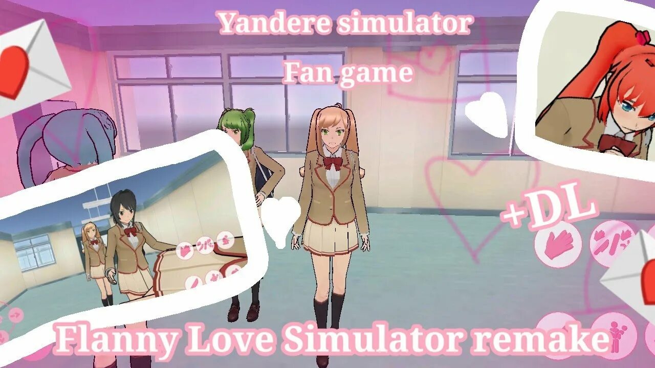 Fan simulator. Фан игры по Яндере симулятор. Flanny Love Simulator. Клавиатура Яндере симулятор.