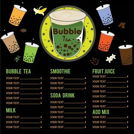 Бабл меню. Баббл чай меню. nova bubble tea меню. bubble tea вектор. бабл ти меню.