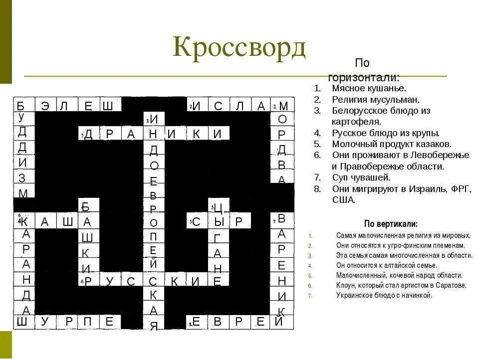 Кроссворд народы россии 5 класс. Крансвордна тему народы. Кроссворд. Кроссворд по религии и культуре.