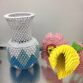 Модульное оригами ваза