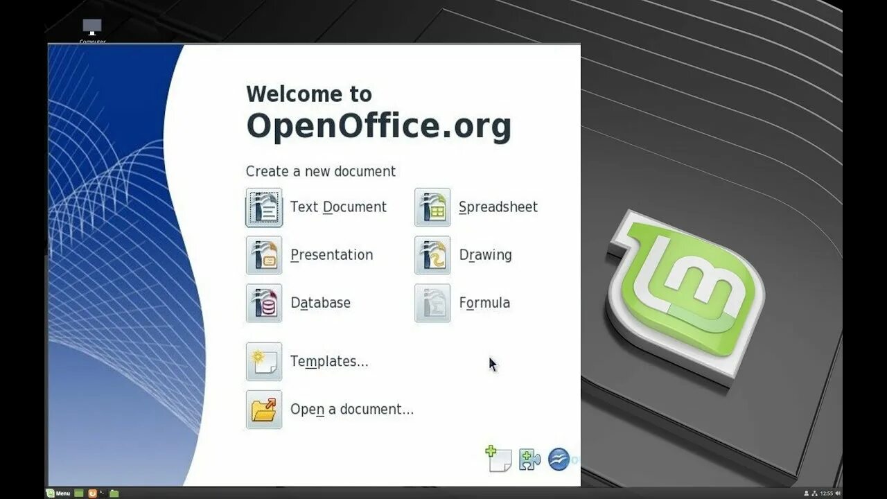 Офис линукс. Опен офис в линукс минт. Встроенный офис Linux. Openoffice linux