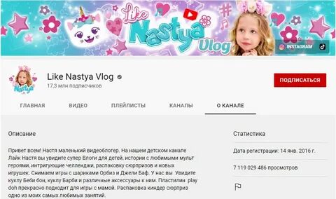 Сколько заработала настя