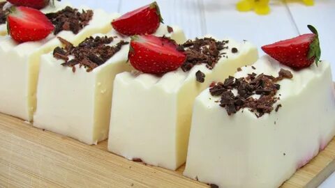 Десерт без выпечки с молоком
