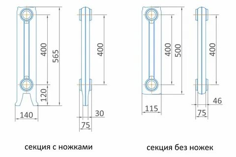 Секция чугунной батареи