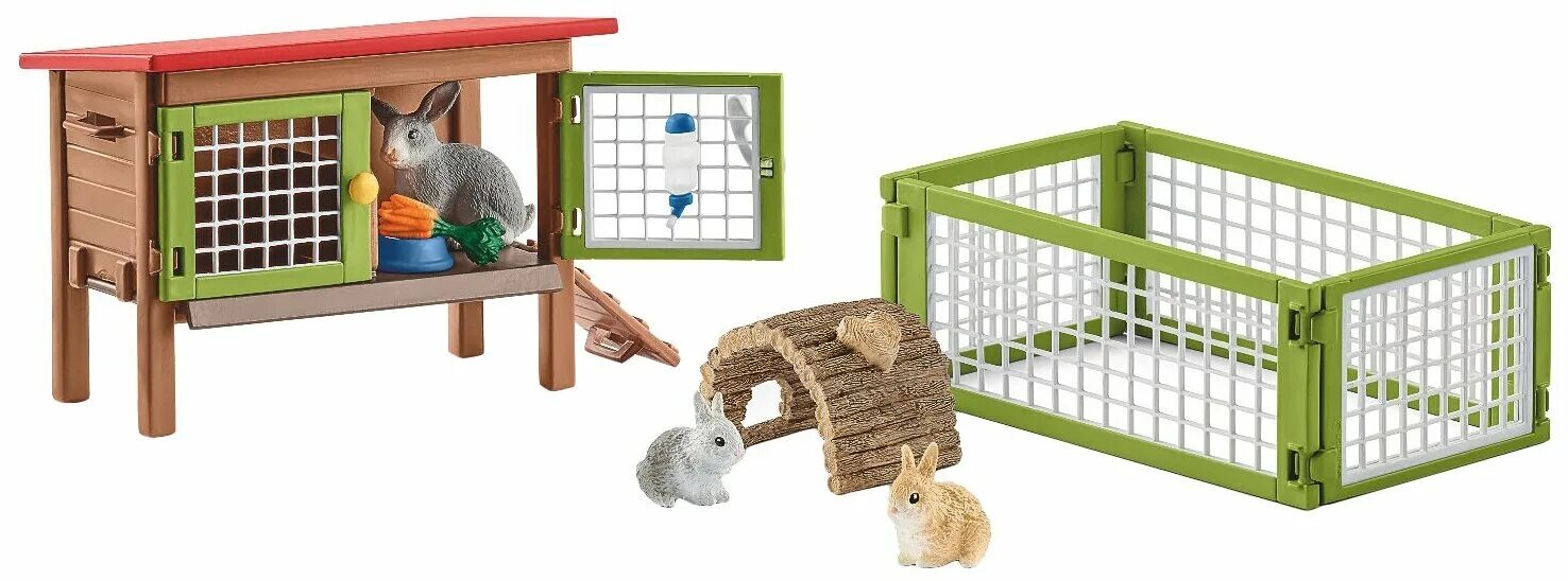 42420 Schleich крольчатник. Игровой набор Schleich крольчатник 42420. Шляйх кролики набор. Шляйх кролики с клеткой. Купить кролика для собак