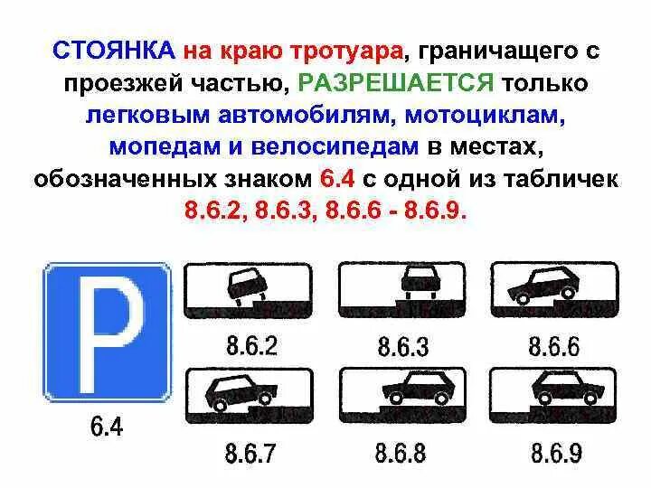 Положение стоянки. Положение стоянки