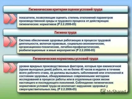 Гигиеническая оценка сроков