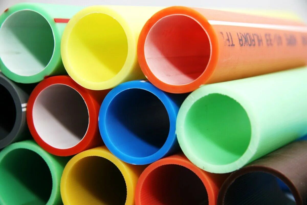 Материалы водопровод труб. (PVC или v) — поливинилхлорид. Труба пластиковая HDPE 100x16. Цветные полипропиленовые трубы. Изделия из пластмассы.