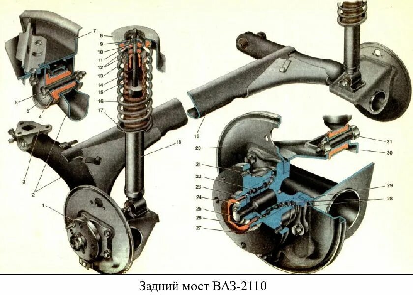 Задняя ходовая ВАЗ 2109. Задняя ходовая ВАЗ 2110. Задняя ходовая ВАЗ 2112. Задняя ходовая ВАЗ 2111. Задняя подвеска ваз 2115