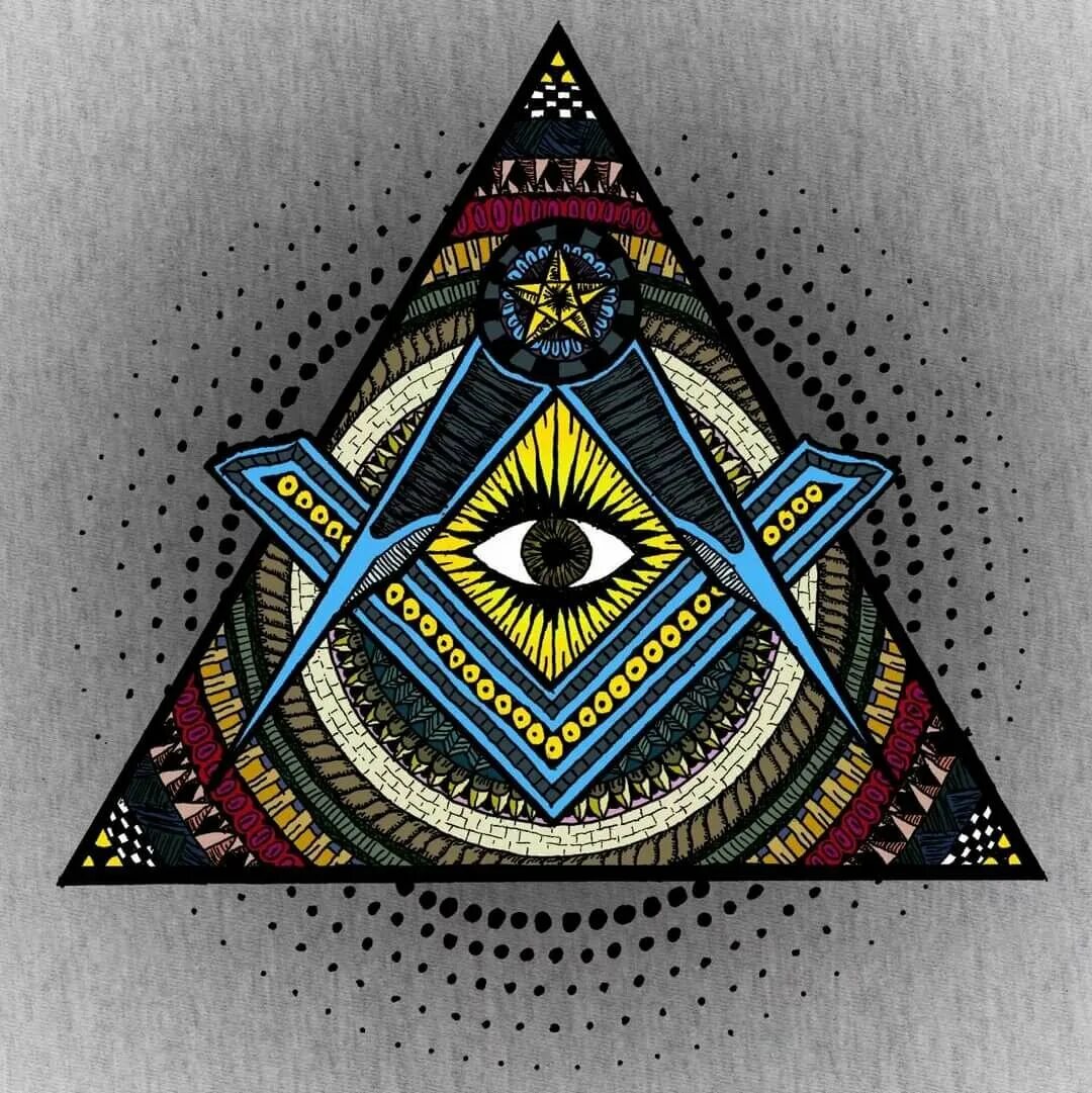 Символ масонов. Масонский символ пирамида. Масонский символ Всевидящее око.