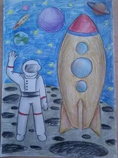 Рисунок на тему космос 3 4 года