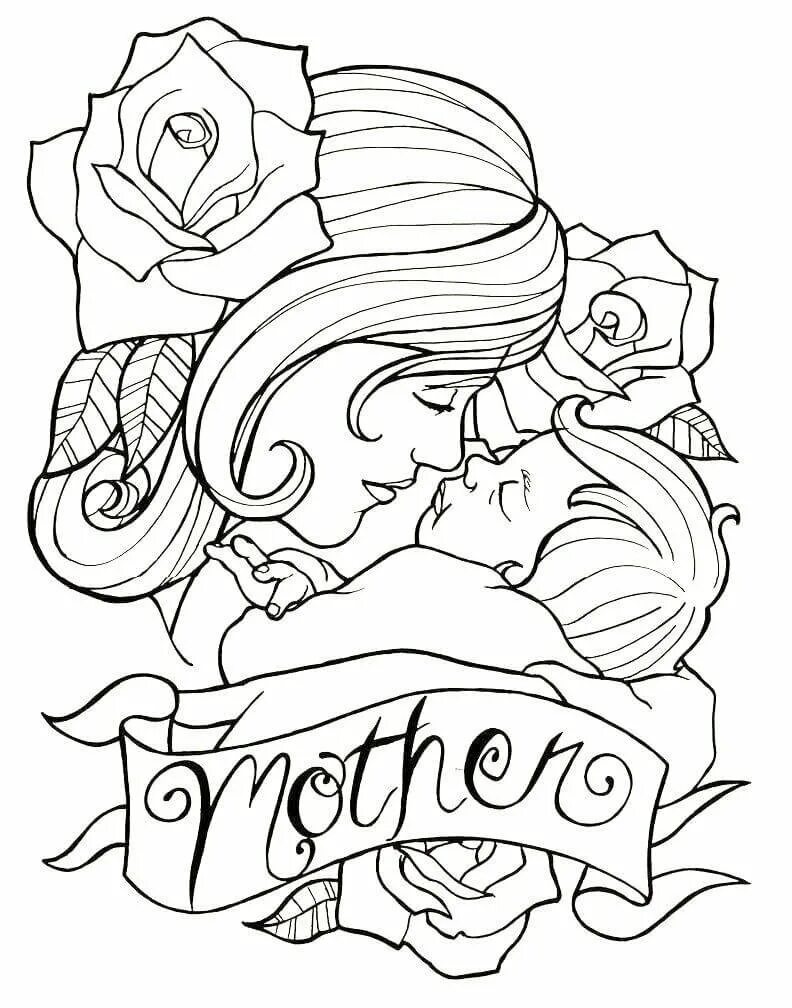 Раскраска мама. Раскраска ко Дню матери. Рисунок ко Дню матери. Рисунок на день матери для срисовки.