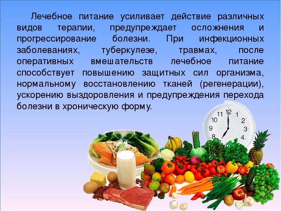 Лечебное питание (диетотерапия). Понятие о диетотерапии. Рационы лечебного питания. Понятие о здоровом питании.