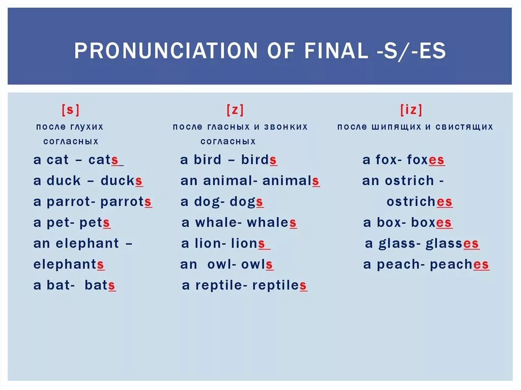 Окончание es в глаголах в английском. Окончания s z iz в английском языке. Окончания в английском языке произношение. Произношение окончания s. Present simple произношение окончания.