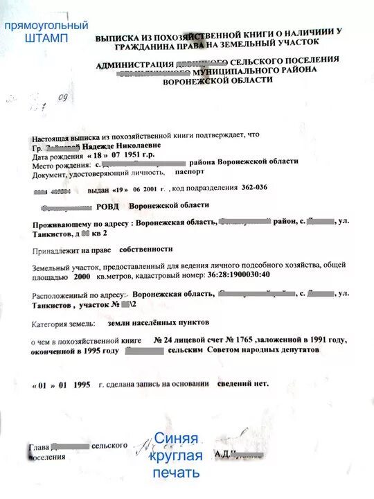 Постановление о похозяйственных книгах