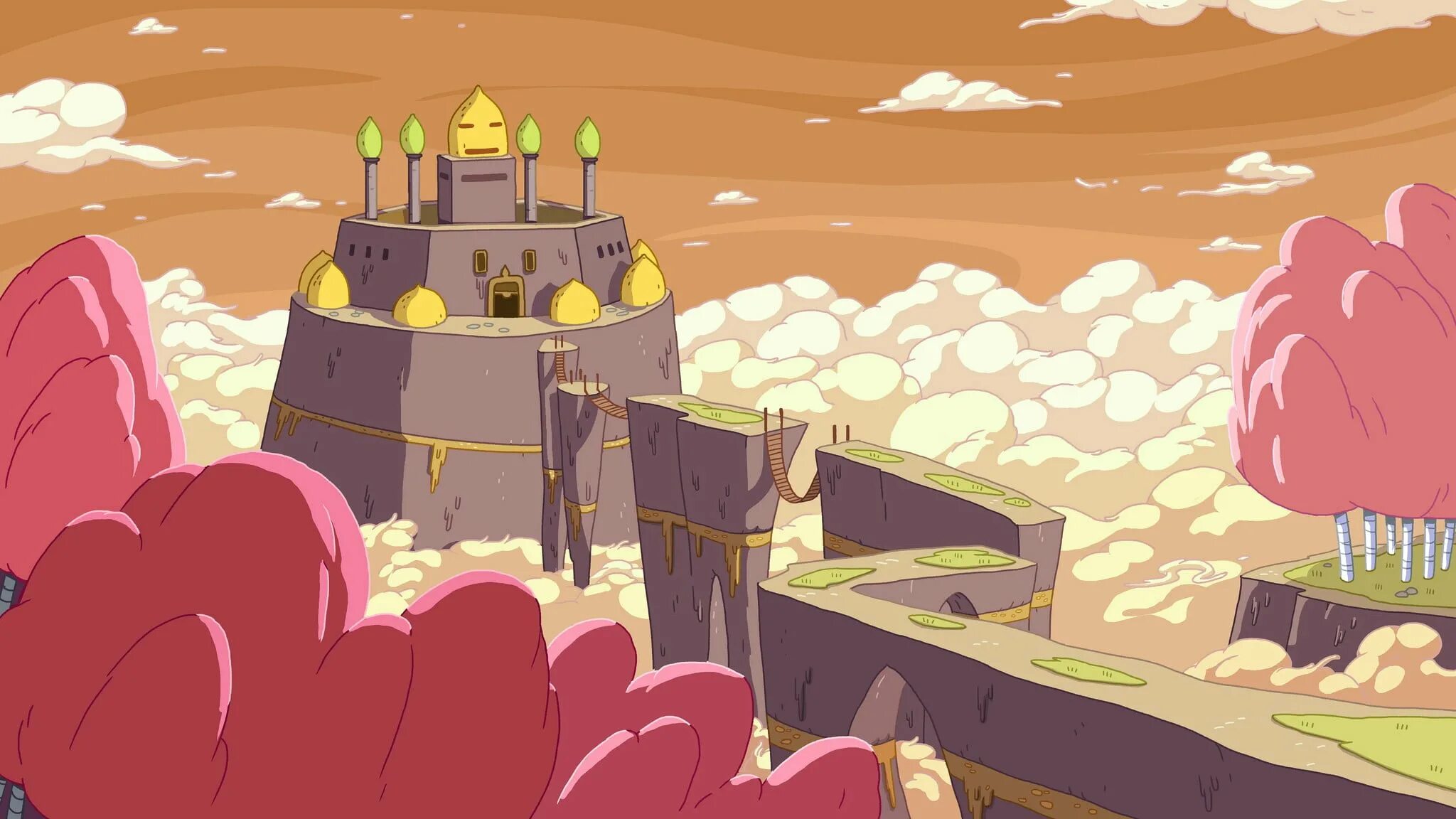 Время приключений места. Конфетное королевство adventure time. время приключений королевство. королевство лимонохватов. конфетное королевство из времени приключений.