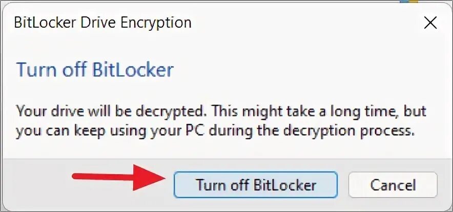 Как отключить bitlocker в windows 11