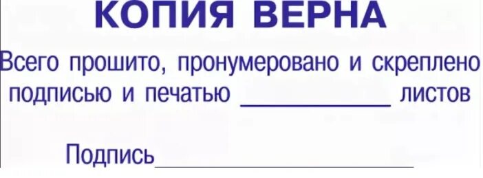 Пронумеровано и прошнуровано копия верна. Прошито пронумеровано копия верна. Прошнуровано копия верна. Прошивка копия верна. Наклейка прошито