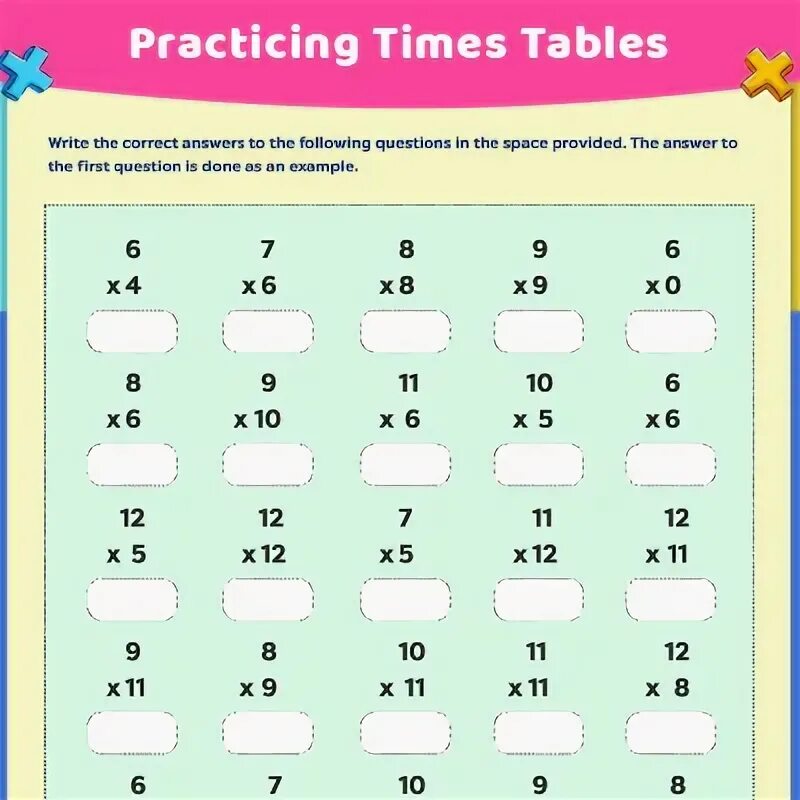 Multiply time. 5 times table worksheet. how easy learn multiplications.