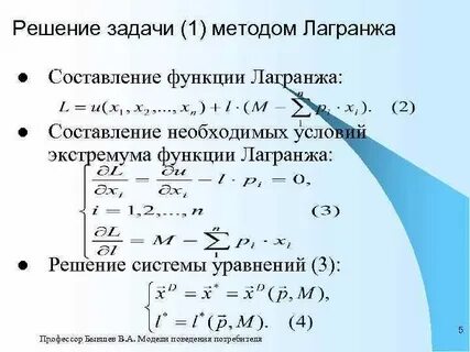 Функция лагранжа