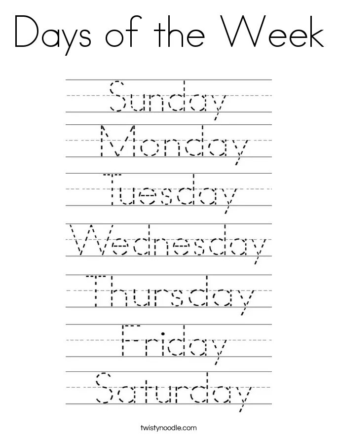 Days of the week worksheets for kids. Days of the week. Дни недели на английском прописи. Days of the week прописи. Прописи по английскому языку дни недели.