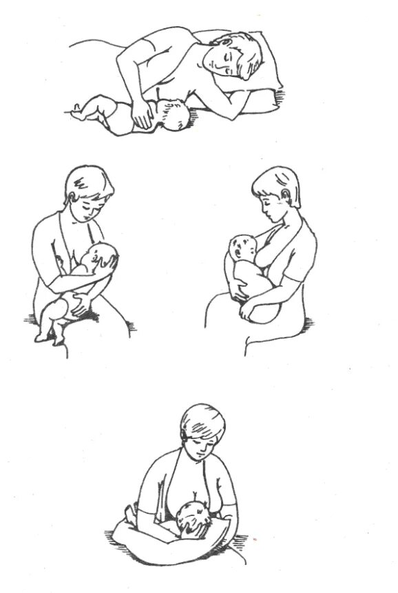 Правильное прикладывание новорожденного ребенка к груди. Прикладывание новорожденного при грудном вскармливании сидя. Как правильно кормить новорожденного ребенка грудным молоком. Позы для прикладывания новорожденного.