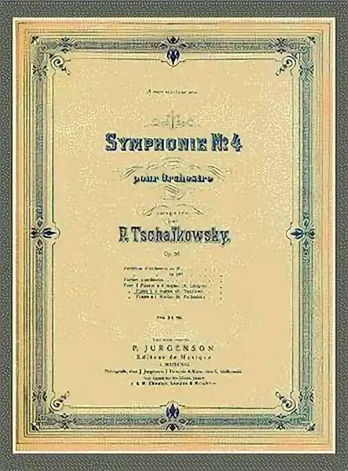 Симфония 4 ноты. 1878 Впервые исполнена четвертая симфония п.и. Чайковского. 4 Симфония 4 часть Чайковского.