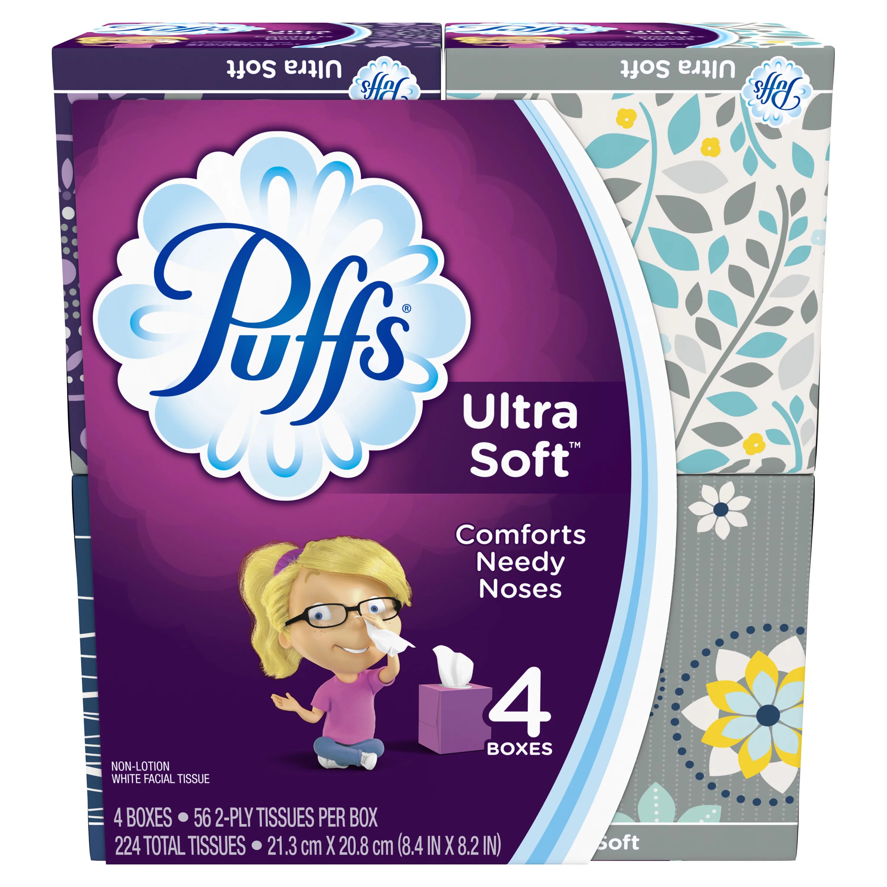 Soft facial. Puffs facial tissues.