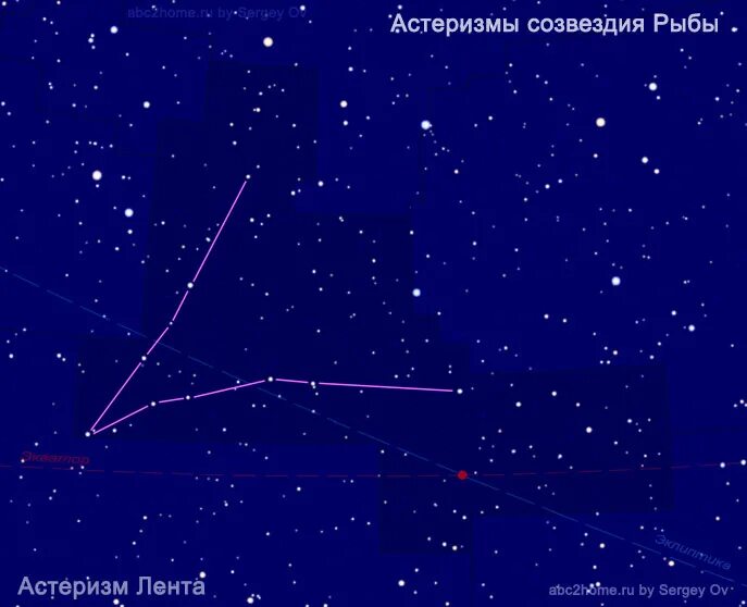 Созвездие рыбы на звездном