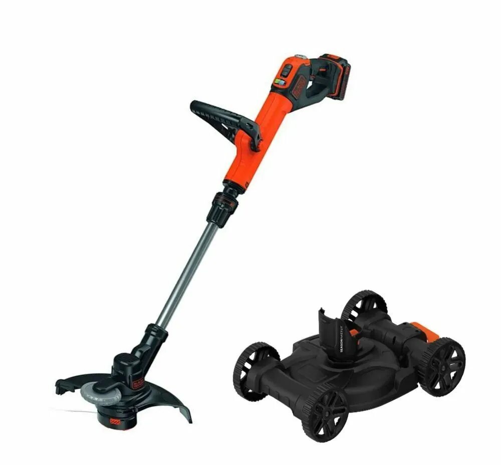 Аккумуляторный триммер с диском. Триммер электрический black+decker stc1820cm. триммер аккумуляторный black+decker stc1820cm колесный. stc 1820 триммер аккумуляторный. колесная база для триммеров black+decker cm100.