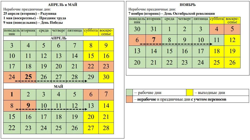 Режим рабочего времени рб