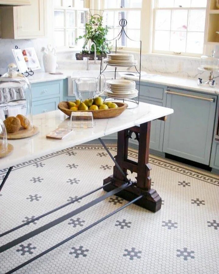 Bold & Beautiful Patterned Kitchen Floors in Real Homes